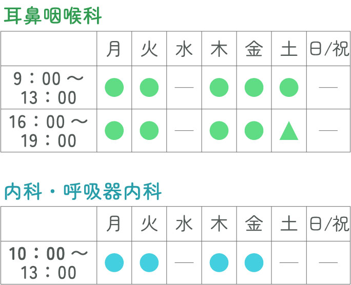 診療時間表